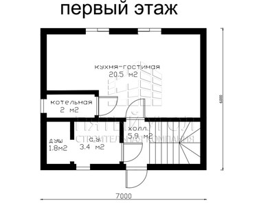 Каркасный дом 6х7 в д. Сопки