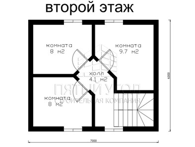 Каркасный дом 6х7 в д. Сопки