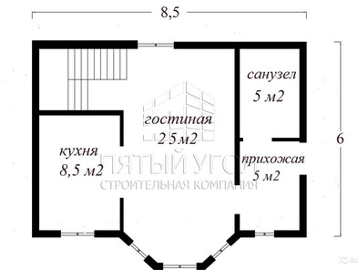 Каркасный дом 6х8,5 в пос. Панковка
